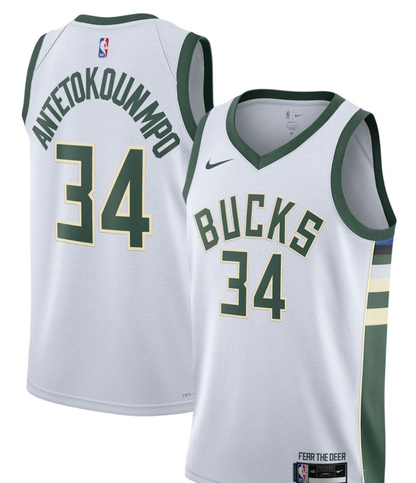 Bucks Antetokounmpo Blanco Edition